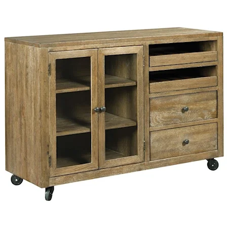 Solid Wood Dining Room Server with Casters